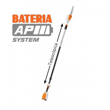 HTA 85 Potente podadora telescópica a bateria